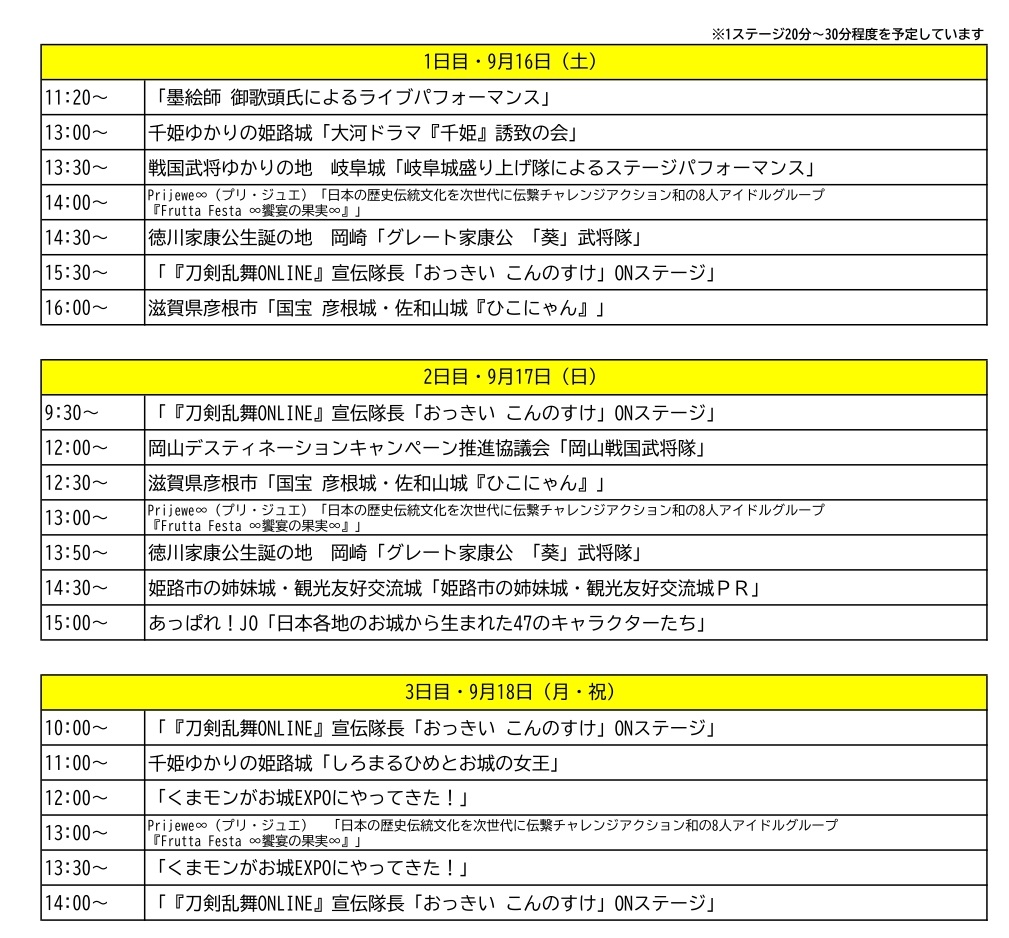 企画展示 ｜特別版 お城EXPO in 姫路｜2023年9月16日～18日開催